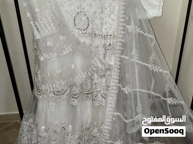 white fancy 4 piece pakistani suit