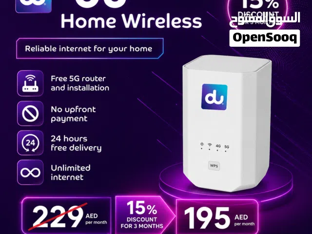 Du Home WiFi internet connection all over UAE