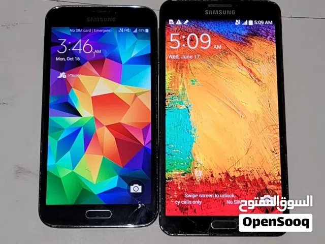 أجهزة سامسونج (S5 + Note 3) أصلي أمريكي - بحالة ممتازة للدراسة، اليوتيوب، والألعاب