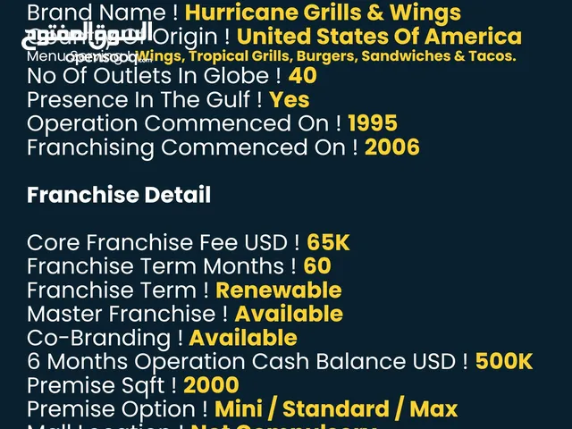 BBQ Steak Franchise For Sale
