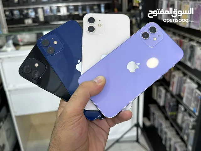 iPhone 12 128GB بطاريات من 87% ل 93% الاجهزة تب نضافةمش مفتوح ولا مغير فيها اي اشي متوف جميع الوانه