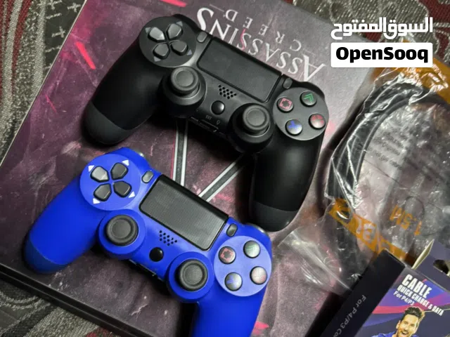 بلايستيشن فور سلم  فل مواصفات 500قيق  مع كرتونتة وارد امريكي  مع ايدتين تحكم وجميع الوصلات وألعاب