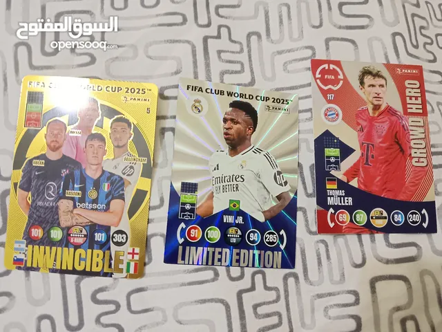 invincible card, vini.Jr card and Thomas muller card