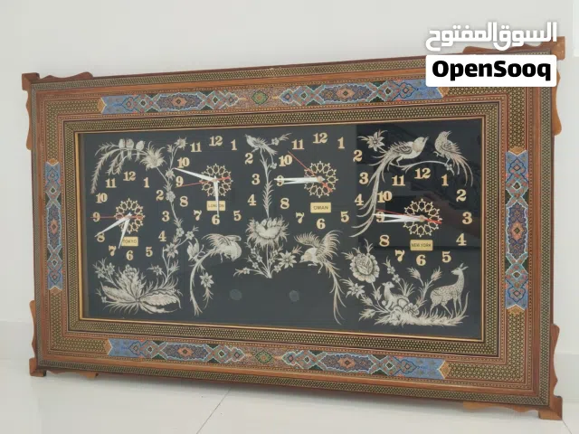 clocks, clock, wooden clock, handcraft, hand made, Iranian handcraft, copper design, Frame.