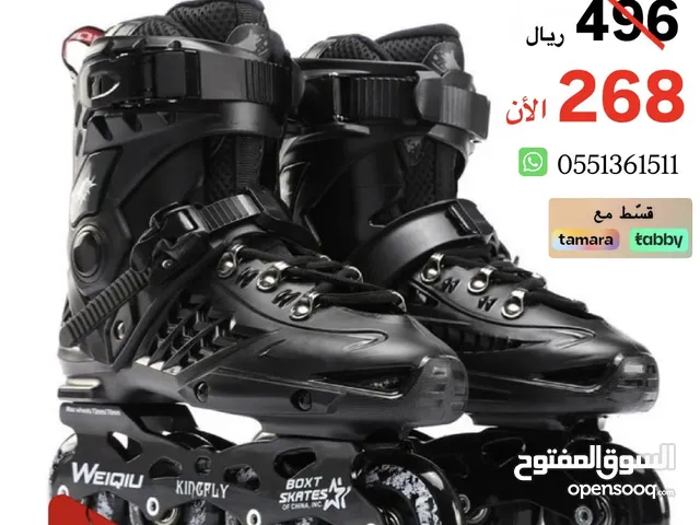 حذاء تزلج للكبار لون اسود