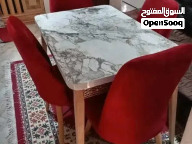 تخفيضات طاولة ب 4 كراسي 1400 درهم 105/70 طاولة ب 6 كراسي 1900 درهم 140/80