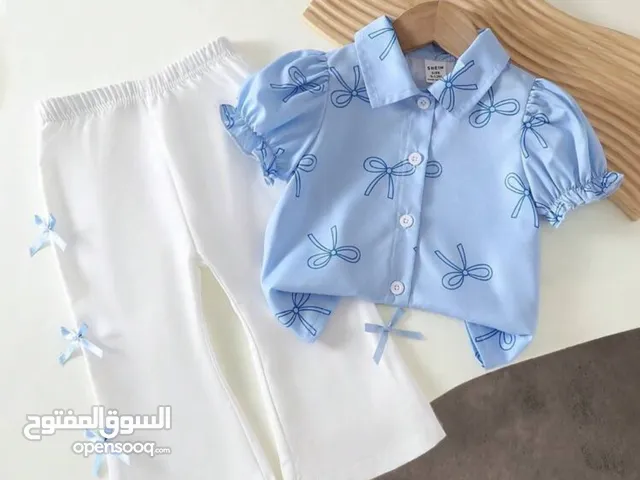 جديدنا !! للبنوتات المميزين طقم بناتي قطعتين قميص ناعم بخامة مريحة بنطلون عصري بستايل بجنن