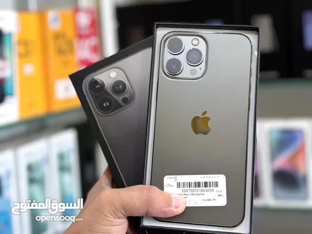 عرض خااص :iPhone 13 pro max 128gb بالذاكرة العملاقة هاتف بحالة الوكالة بدون شموخ أو مشاكل مع ضمان