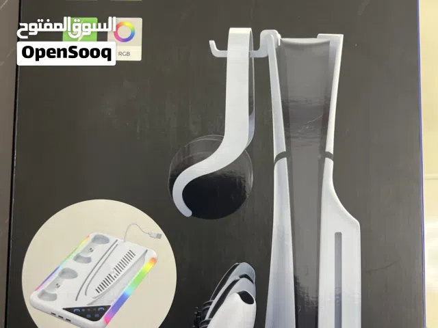 قاعدة تبريد وشحن أجهزه بلاستيشن فايف مع ماوس باد مع رسمه مميزه