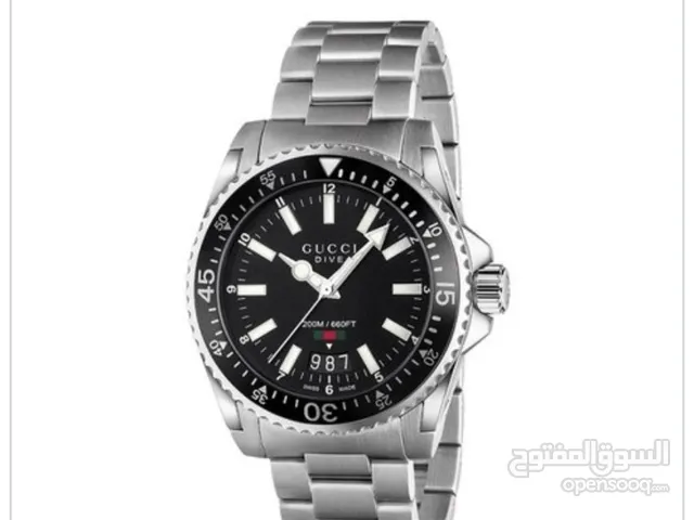 ساعة رجالية   Gucci  YA136301  Men's Dive  Stainless Steel   Chronograph Watch 40mm