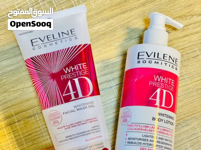 مجموعة ايفيلين البولندية  Eveline Cosmetics White Prestige 4D للعناية بالبشرة.