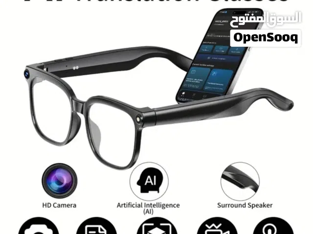 نظاراه ذكية لتصوير فيديو وتسجيل الصوت مناسب للطلاب، المسافرين، ورجال الأعمال   - يساعد على الترجمة