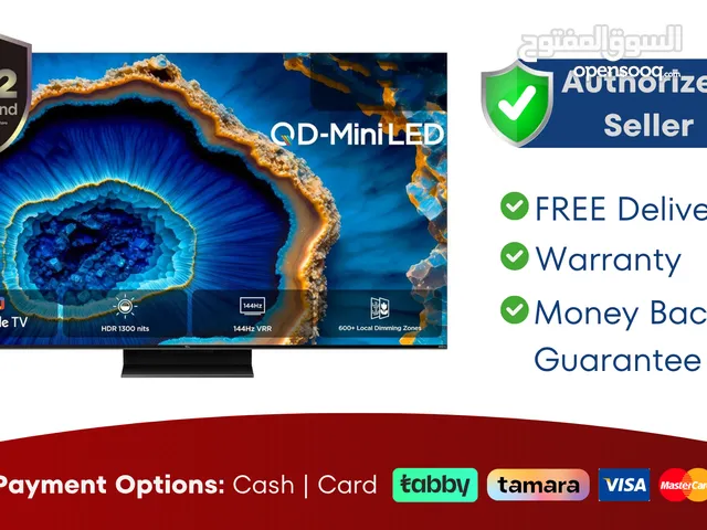 TCL 65 Android Smart QD-Mini LED TV - 4K, 65C805