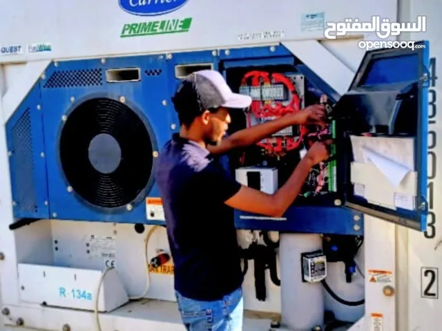 خدمات تركيب واصلاح أجهزة التكييف و حاويات البرادات و مخازن التبريد