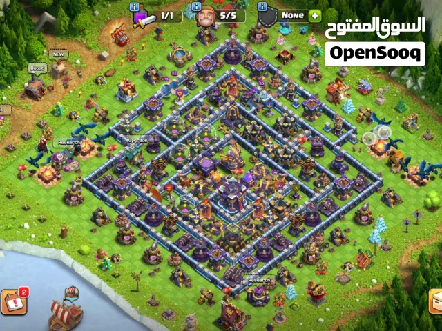 حساب كلاش اوف كلانس للبيع تاون 15