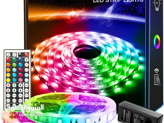 اضاءة حبل ليد ملون 20 متر يعمل عن طريق تطبيق على الموبايل LED LIGHT 20M SMD 5050 300leds RGB