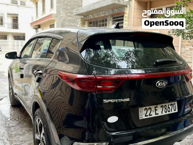 كيا سبورتج موديل 2021 لون اسود رقم اربيل بأسمي