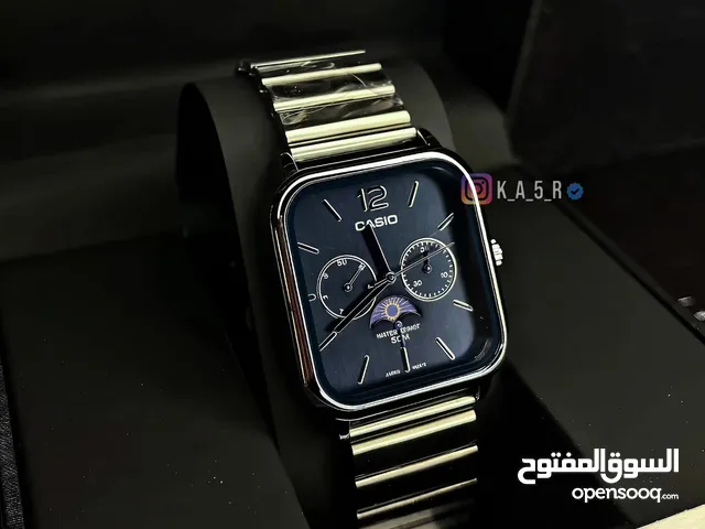 ساعة CASIO MoonPhase – تصميم هندسي يلتقي بالفخامة