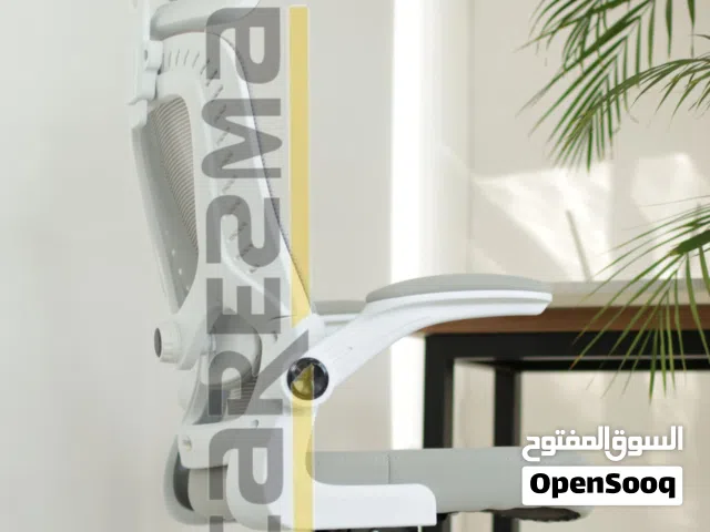 A D1 MANAGER WITH HEADREST AND LUMBAR CHAIR WHITE GRAY MMD2