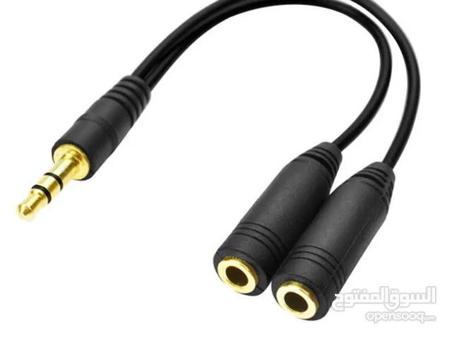 Audio Aux Cable Male to 2x Female Stereo Extension