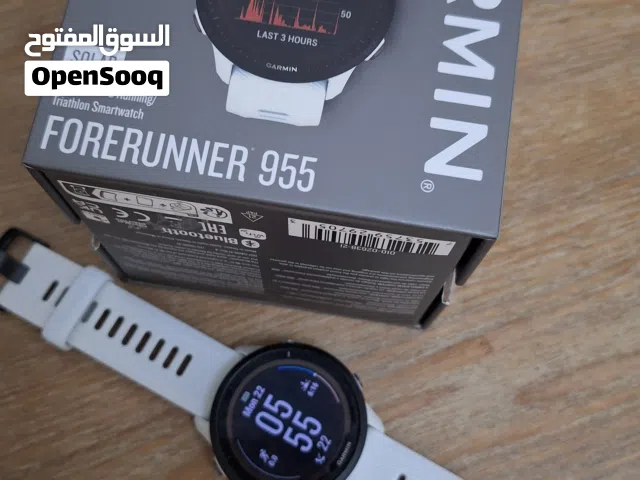 ساعة Garmin Forerunner 955 Solar (أبيض) بحالة ممتازة للبيع
