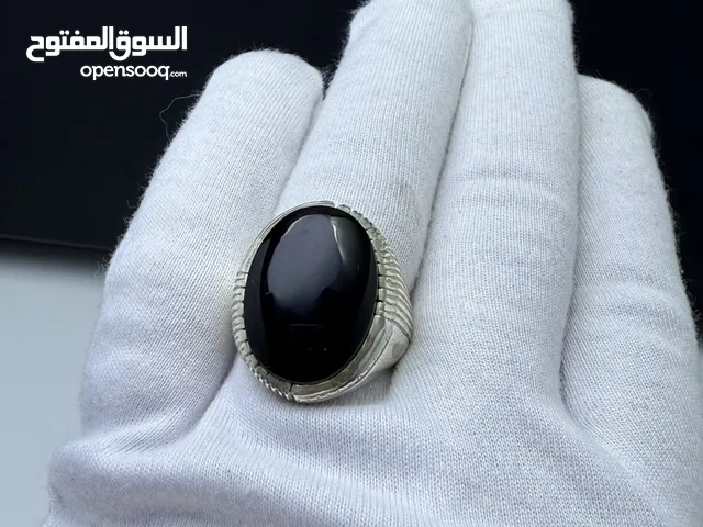 خاتم بحجر عقيق يماني شفة العبد طبيعي