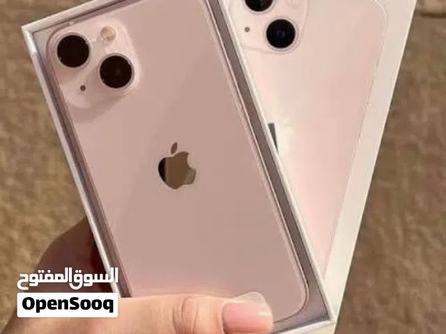 تلفون آيفون 13 للبيع لون بنك بحاله جديد مع الكرتونه والشاحن الأصلي