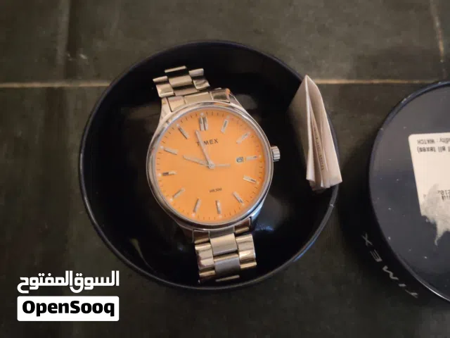 ساعه Timex بنية سوار معدني.. . قويه جدا