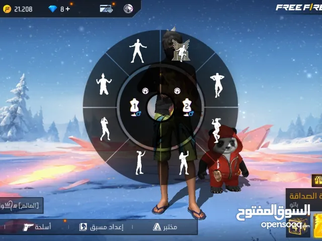 حساب فري فاير للبيع مشحون الفايرباس 10 ل20
