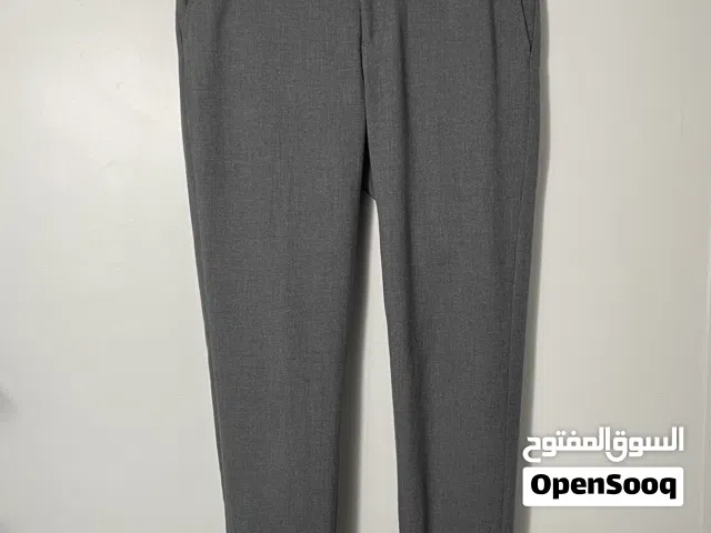 بنطلون رجالي سليم فيت - رمادي غامق وفاتح - مقاس 34