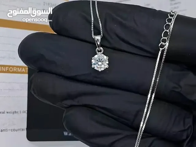 قلادة الماس موسانايت مع الشهائد Diamond moissanite necklace with certificates