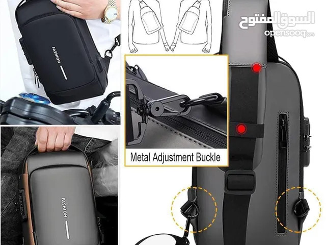 شنطة الكتف الذكية – مقاومة للسرقة والماء مع شحن USB وتصميم أنيق يناسب كل تنقلاتك !!