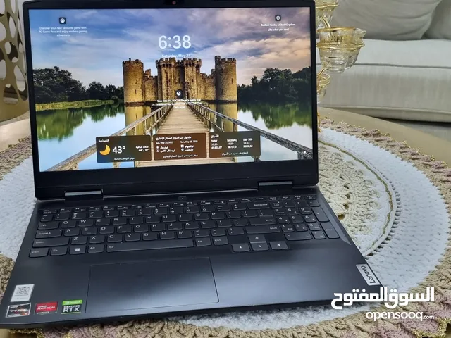 للبيع لابتوب قيمنق Lenovo RTX 3050 نظيف وسعر ممتاز