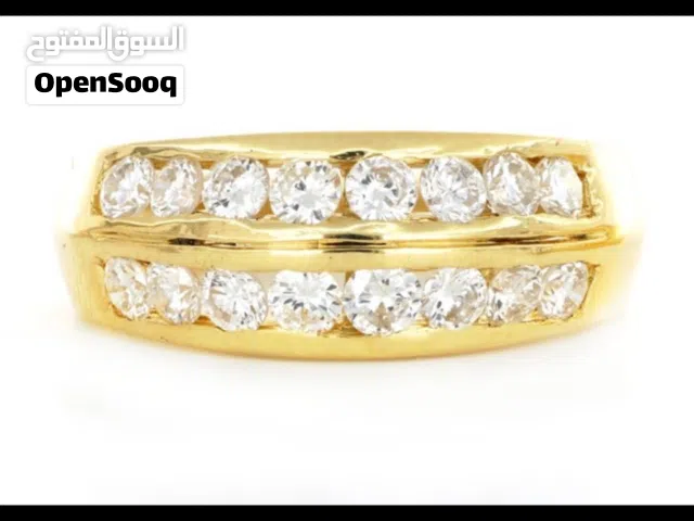 18 K yellow gold ring 1,28 ct natural diamond