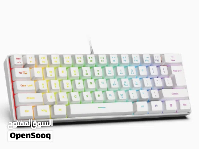 كيبورد ميكانيكي احترافي 60% بإضاءة RGB