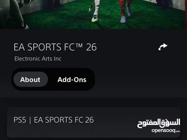 حساب سوني - فيفا 26 وألعاب ثانية كثيرة