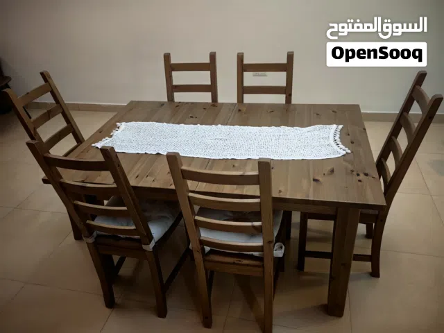 طاولة سفرة من شركة ايكيا .. قابلة للتمدد مع 6 كراسي