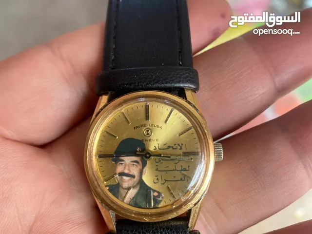 للبيع ساعة هديه من الشهيد صدام حسين نوع فافر لوبا نصب ميكانيك مطليه بالذهب تعتبر من ارقى الماركات