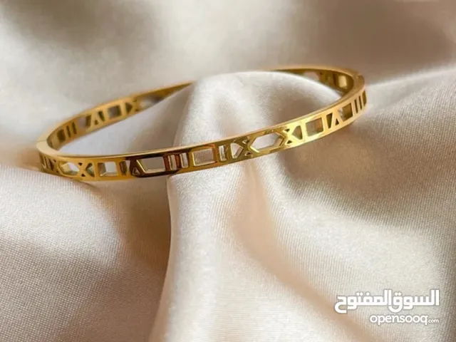 Carved Roman Cuff 18K Gold Plated Jewelry.