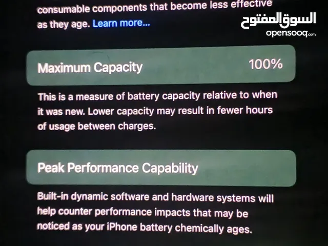 Battery health 100 No change Original
