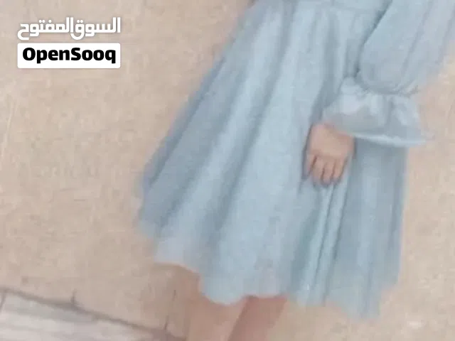 فستان سهره قصير لون ازرق مميز وناعم