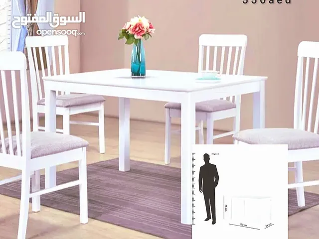 white dining table with chairs