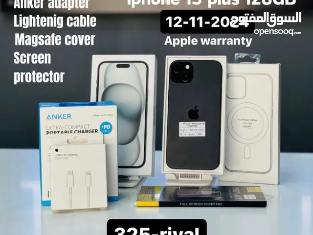 iPhone 15 Plus 128 GB with warranty-Anker Adapter-Lightning Cable-Magsafe Cover-Screen Protector
