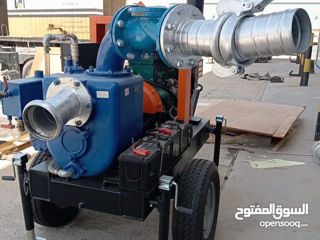 للبيع مضخه 6 إنش تعمل بالديزل مع مقطورة جديده New 6” diesel pump with a trailer