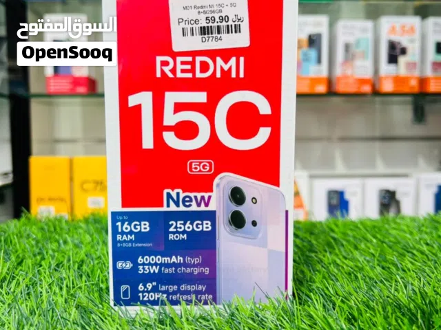 Xiaomi REDMI 15C 5G 256GB 8GB RAM Midnight Black Dual Sim Smartphone