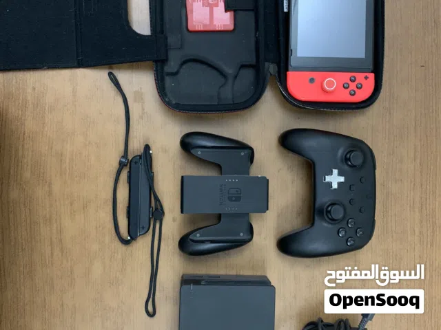 Nintendo Switch V2 معدل فل العاب مع شنتة و برو كنترولر اصليات