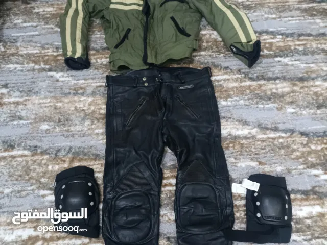 جاكيت فل سيفتي فل كسارات خوذة فك متحرك بنطلون جلد طبيعي فل سيفتي