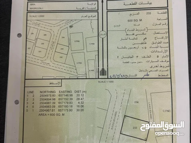 ارض مصرون 1 وسط المنطقه السكنيه