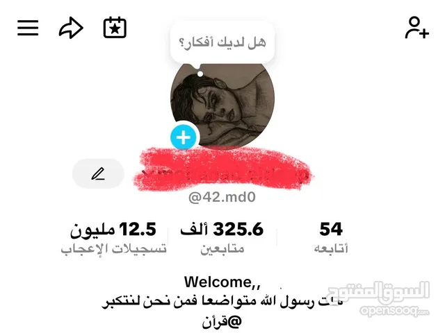 اكونت تيك توك ب 12000جنيه