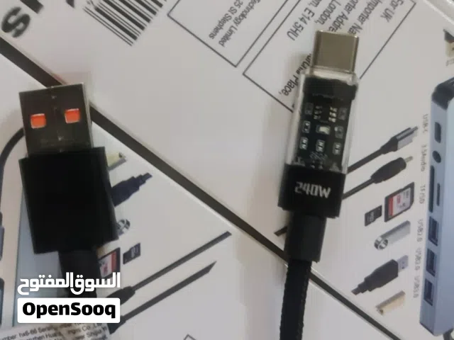شاحن تايب سي 240W  مصنوع من القماش و طوله متر واحد